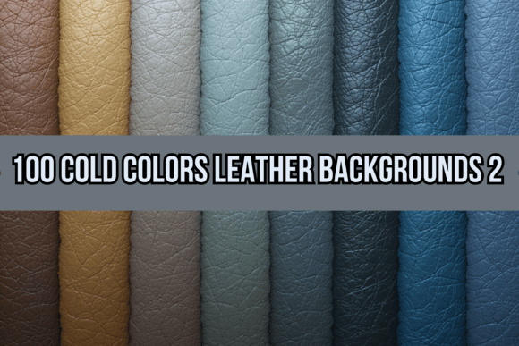 100 Leather Texture Cold Backgrounds 2: Timeless Elegance in Vibrant Hues