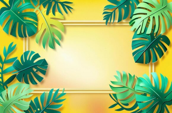 A Frame of Green Leaves: A Versatile Background for Creative Projects