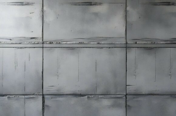 A Grey Rectangular Tile with Black Lines