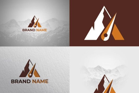 Abstract Mountain Peak Logo Design: A Modern Approach to Brand Identity