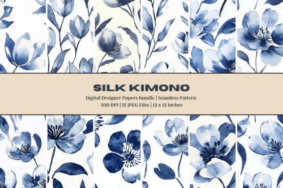 Blue Floral Silk Kimono: A Versatile Design for Creative and Practical Uses