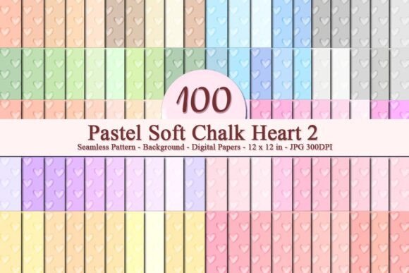 Pastel Soft Chalk Heart 2 Pattern