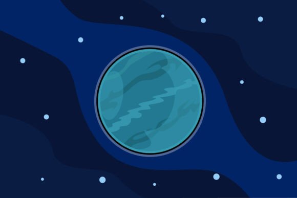 Planet Neptune Vector Illustration: A Cosmic Design for Modern Creativity