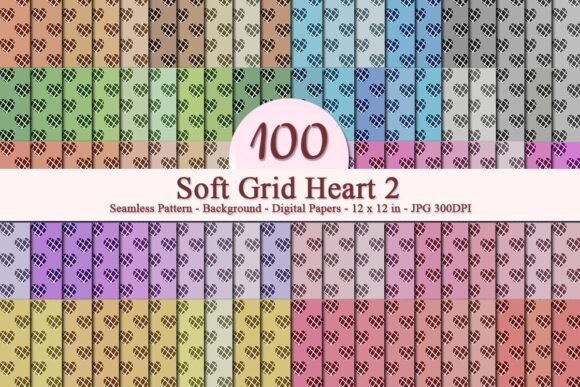 Soft Grid Heart 2 Seamless Pattern: A Versatile Digital Design for Creative Projects