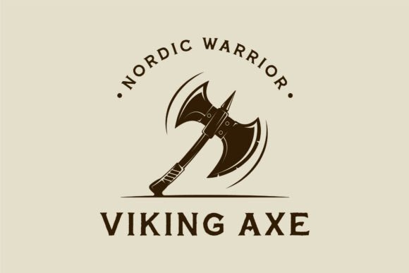 Viking Ax Logo Vector Vintage Design: A Timeless Symbol for Modern Use